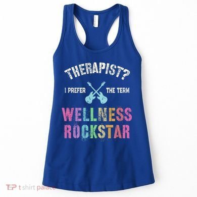 Therapist I Prefer Wellness Rockstar Therapy Ninja Team Cute Gift Women's Tank Top