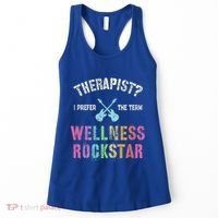 Therapist I Prefer Wellness Rockstar Therapy Ninja Team Cute Gift Women's Tank Top thumb 0
