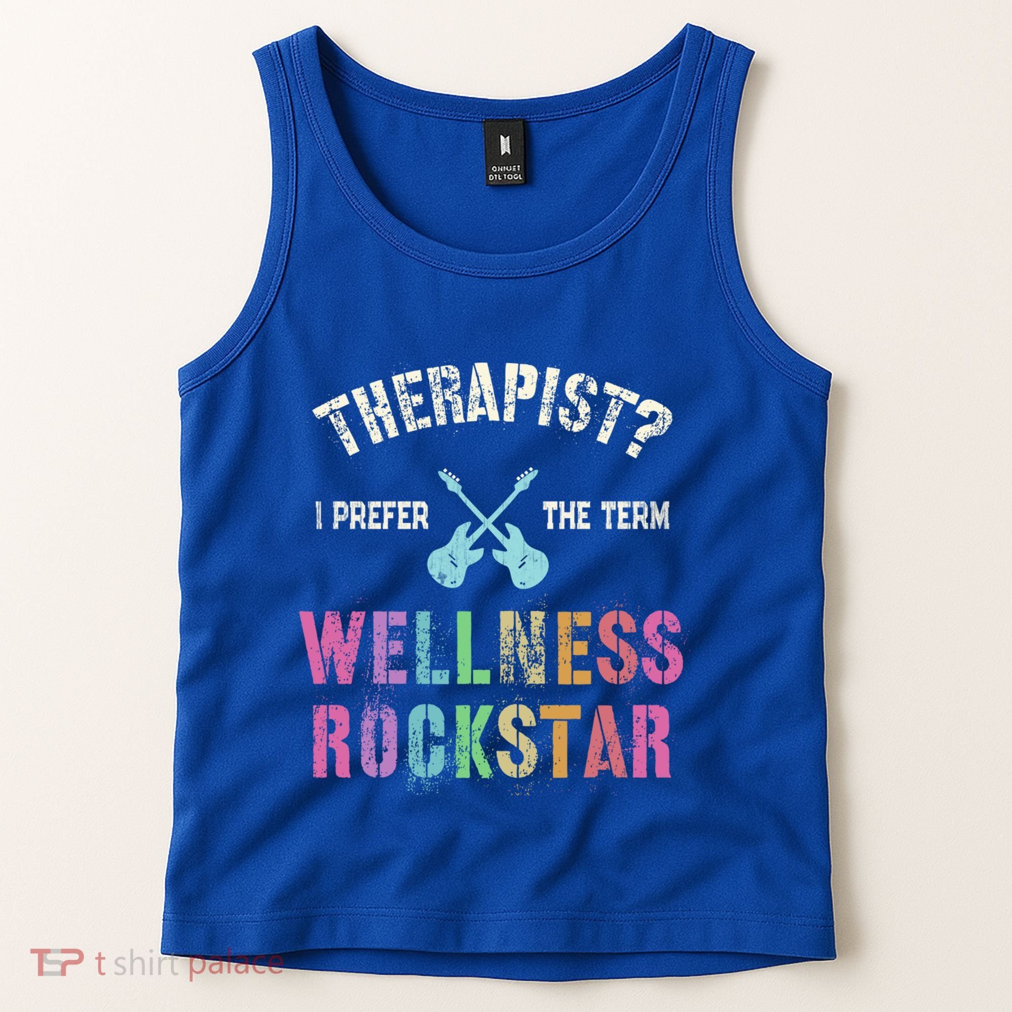Therapist I Prefer Wellness Rockstar Therapy Ninja Team Cute Gift Tank Top