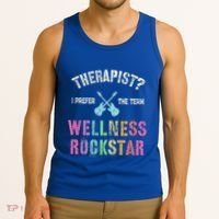 Therapist I Prefer Wellness Rockstar Therapy Ninja Team Cute Gift Tank Top thumb 3