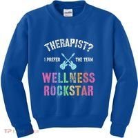 Therapist I Prefer Wellness Rockstar Therapy Ninja Team Cute Gift Kids Sweatshirt thumb 0