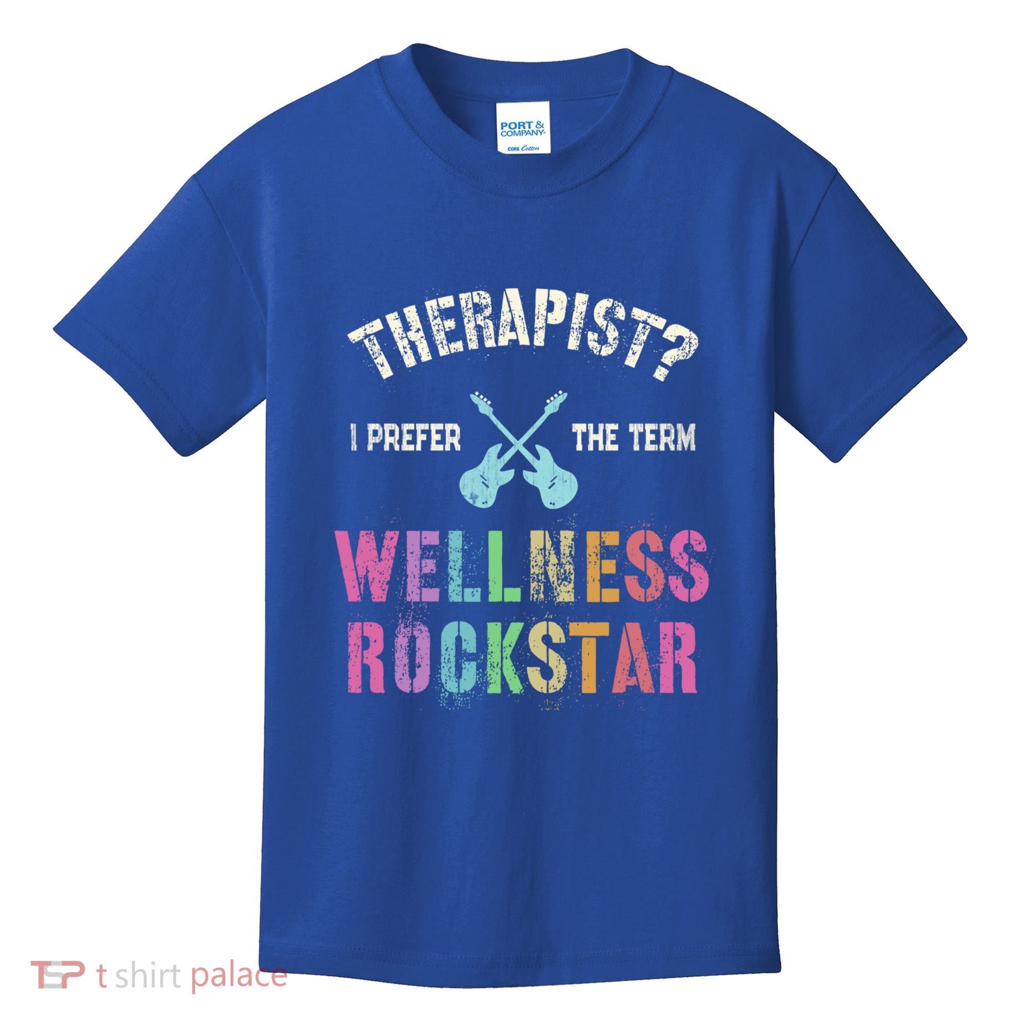 Therapist I Prefer Wellness Rockstar Therapy Ninja Team Cute Gift Kids T-Shirt