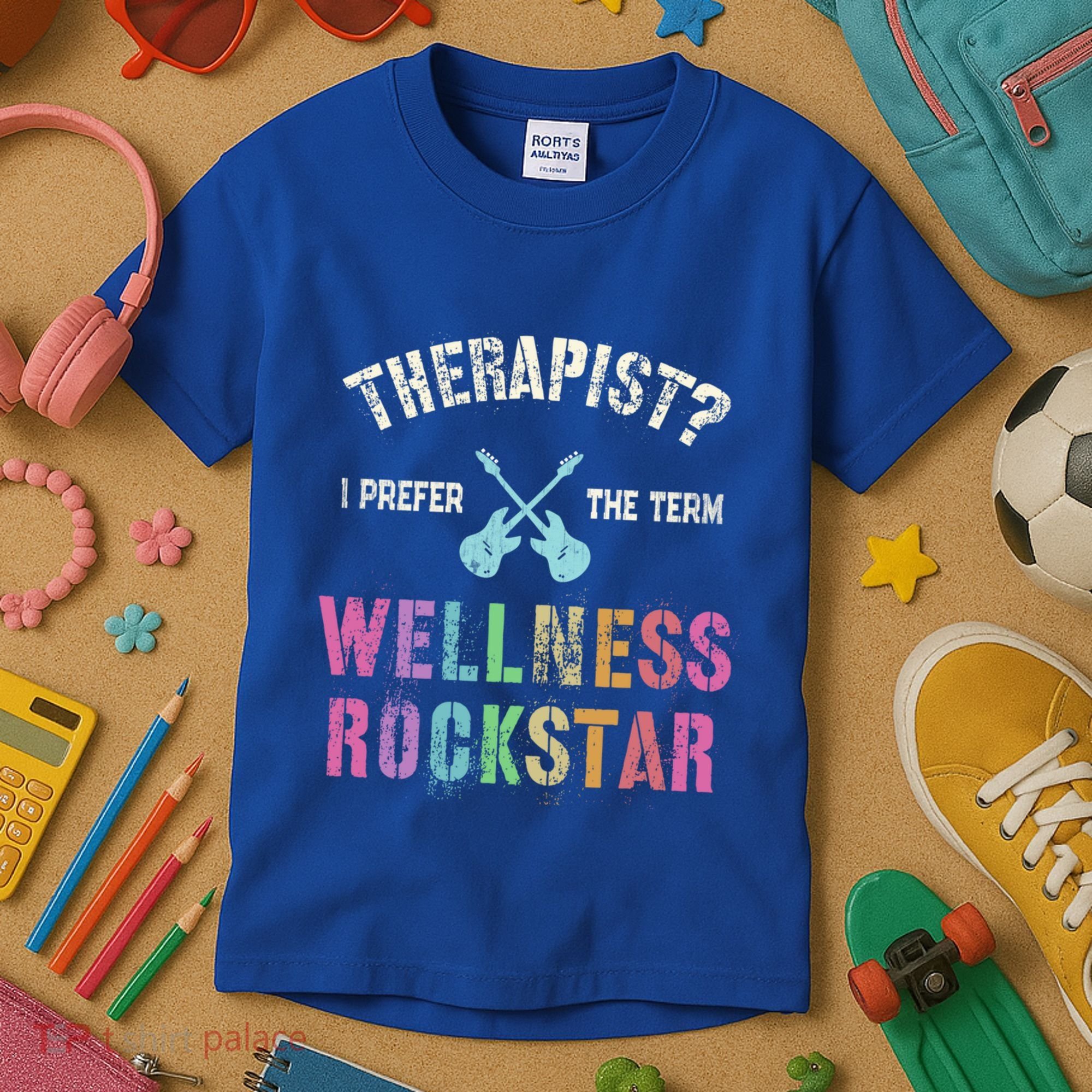 Therapist I Prefer Wellness Rockstar Therapy Ninja Team Cute Gift Kids T-Shirt