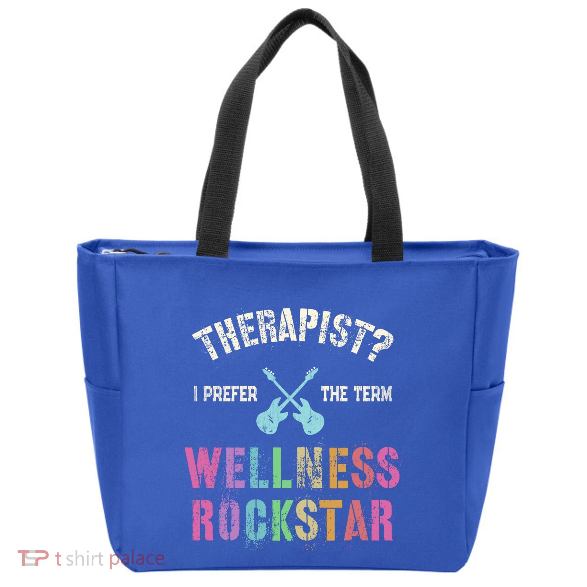 Therapist I Prefer Wellness Rockstar Therapy Ninja Team Cute Gift Tote Bag