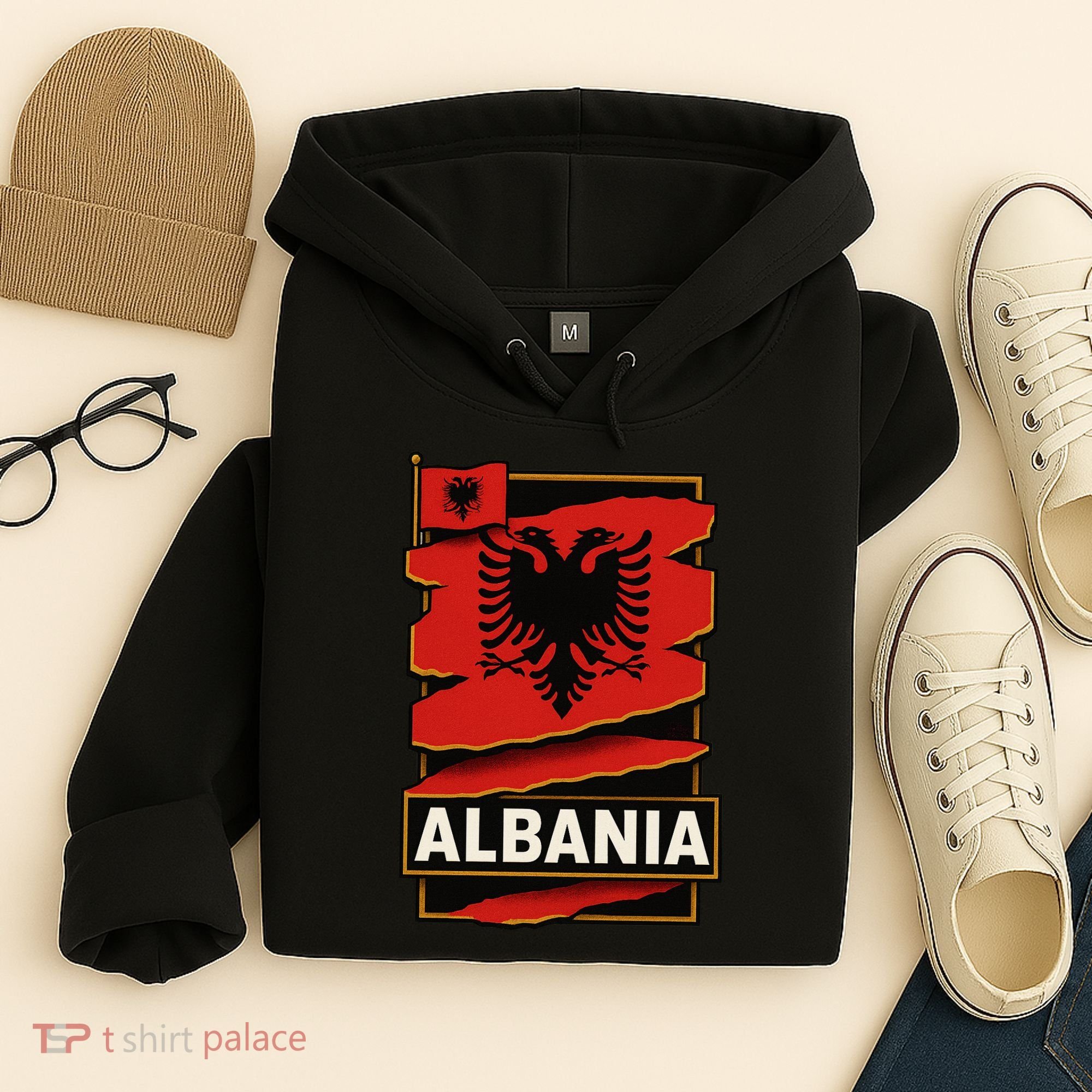 Torn In Pride: Albania's Legacy Unfolds Hoodie