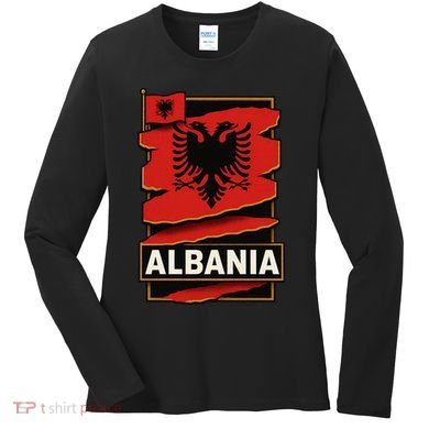 Torn In Pride: Albania's Legacy Unfolds Women's Long Sleeve Shirt