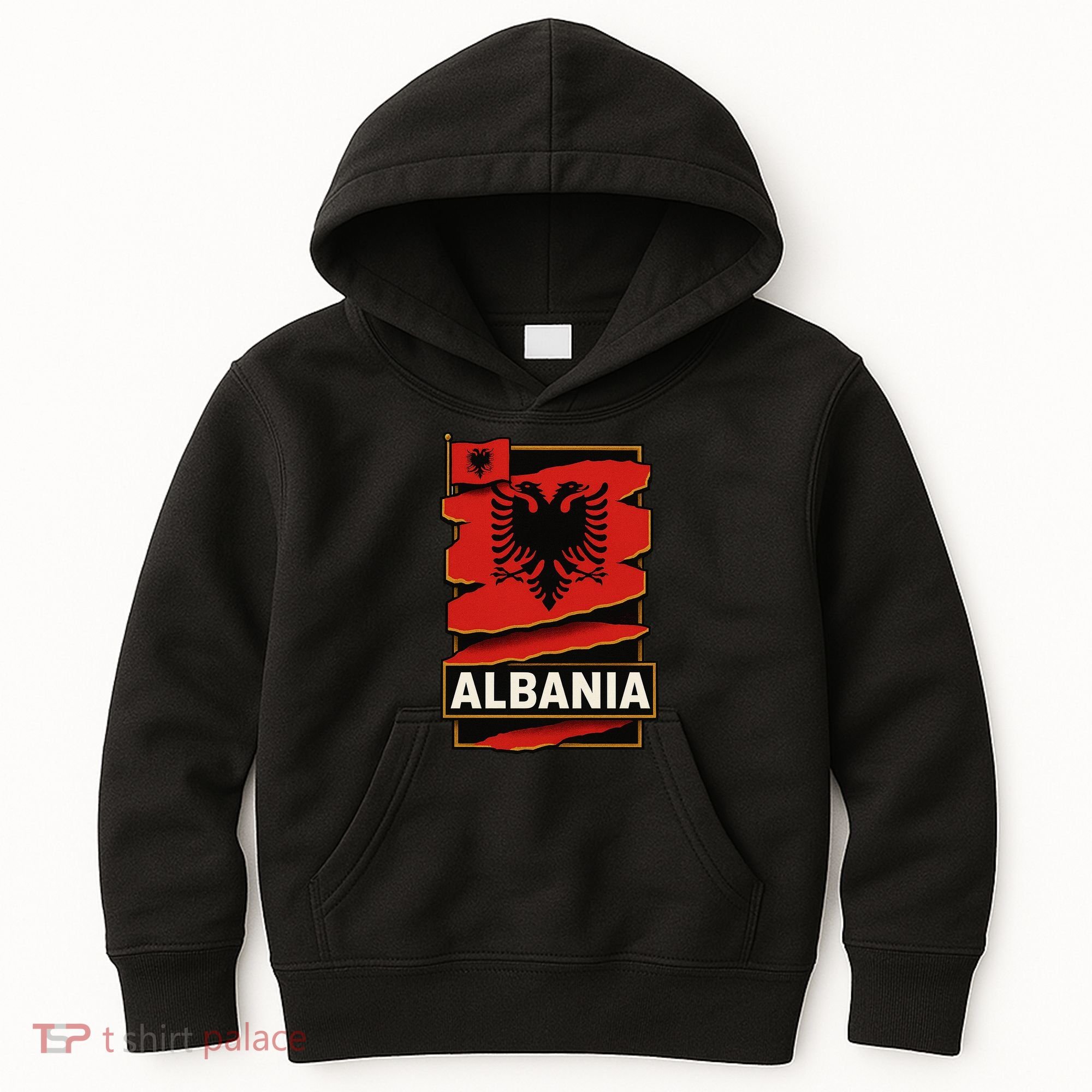 Torn In Pride: Albania's Legacy Unfolds Kids Hoodie