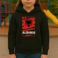 Torn In Pride: Albania's Legacy Unfolds Kids Hoodie thumb 3