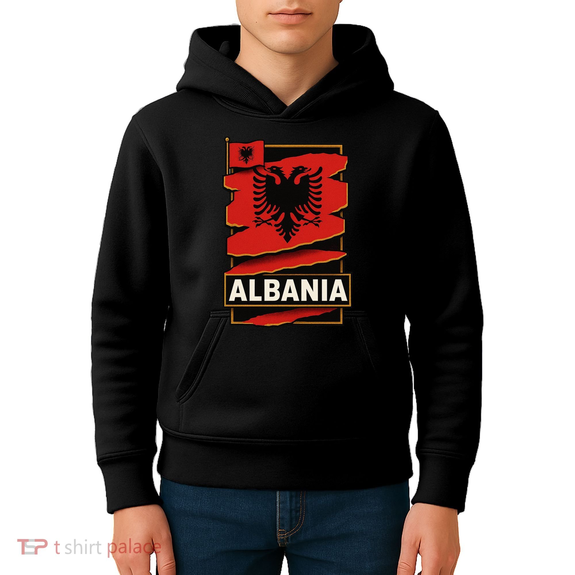 Torn In Pride: Albania's Legacy Unfolds Kids Hoodie