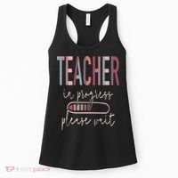 Teacher In Progress Please Wait Recharge Required Test Day Women's Tank Top thumb 0