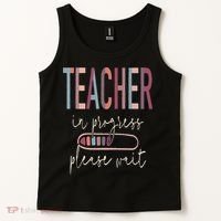 Teacher In Progress Please Wait Recharge Required Test Day Tank Top thumb 2