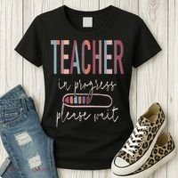 Teacher In Progress Please Wait Recharge Required Test Day Women's T-Shirt thumb 3