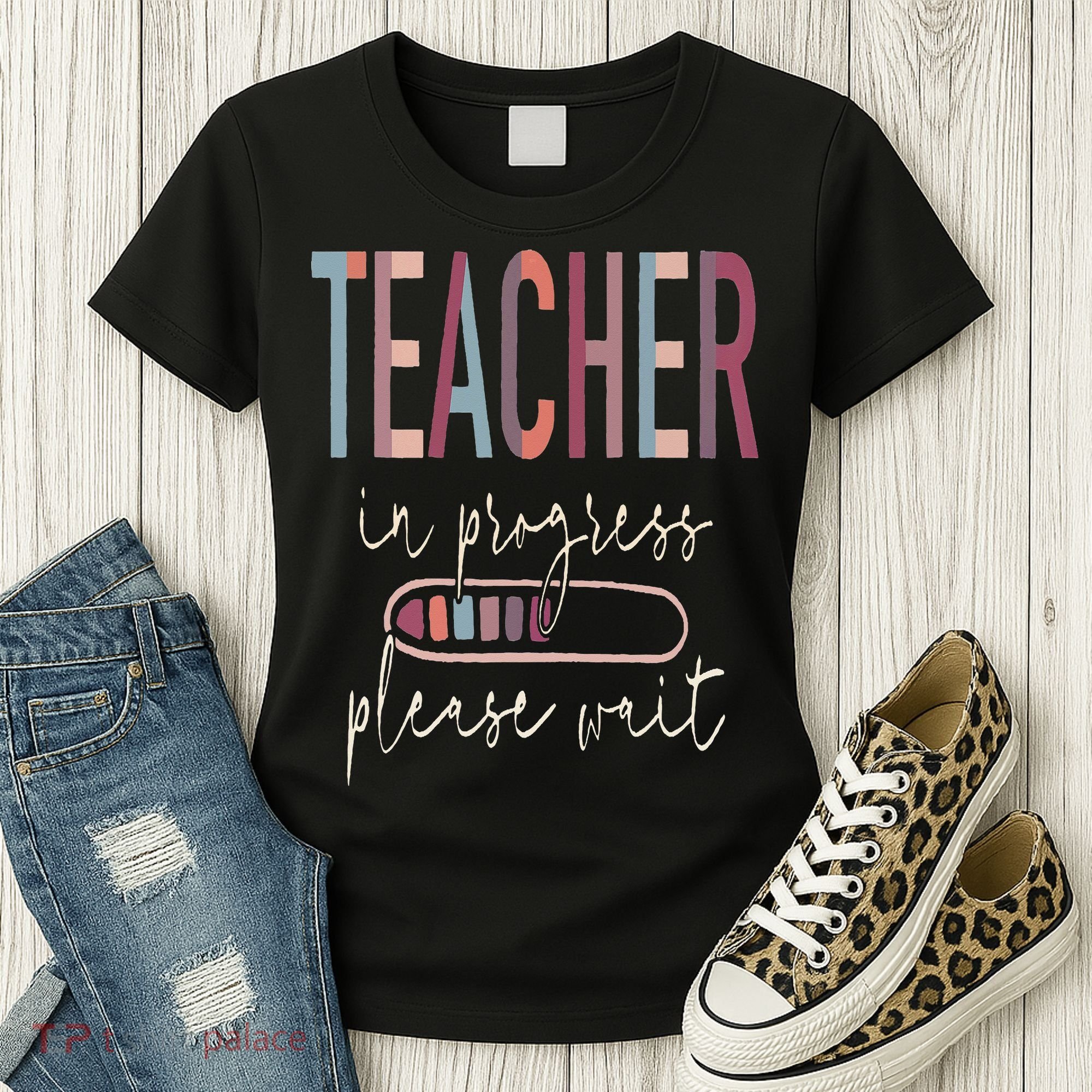 Teacher In Progress Please Wait Recharge Required Test Day Women's T-Shirt