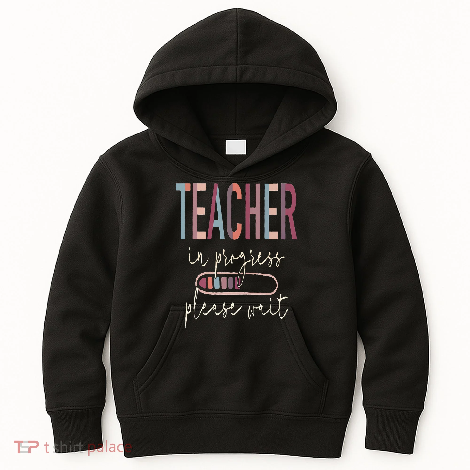 Teacher In Progress Please Wait Recharge Required Test Day Kids Hoodie