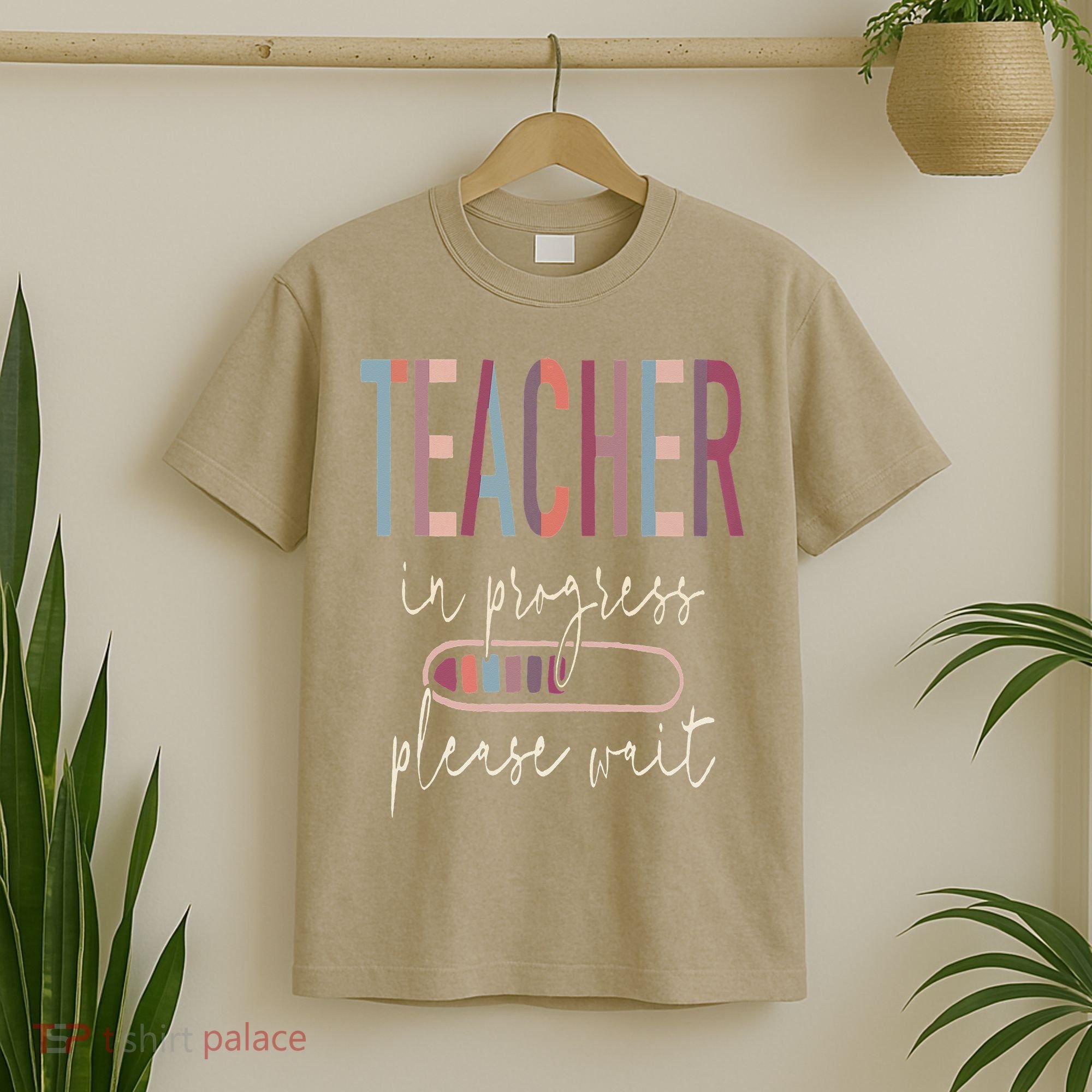 Teacher In Progress Please Wait Recharge Required Test Day T-Shirt