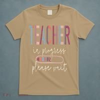 Teacher In Progress Please Wait Recharge Required Test Day T-Shirt thumb 5