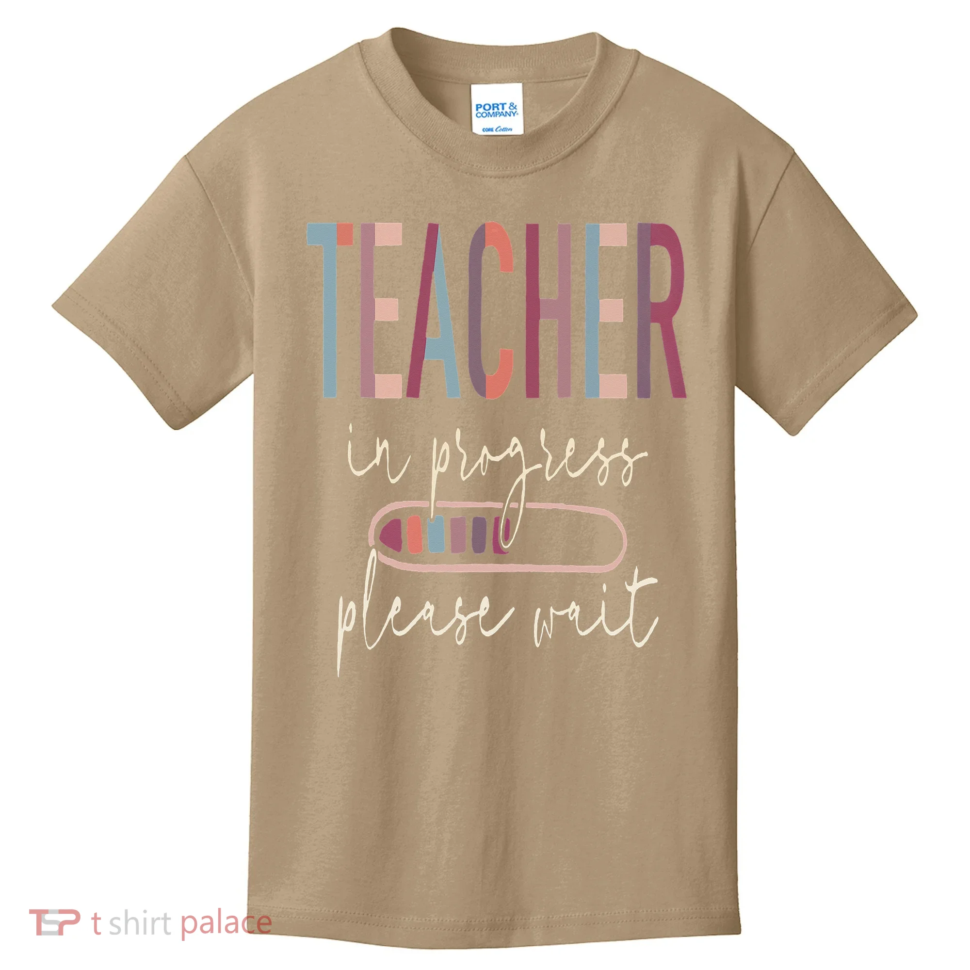 Teacher In Progress Please Wait Recharge Required Test Day Kids T-Shirt