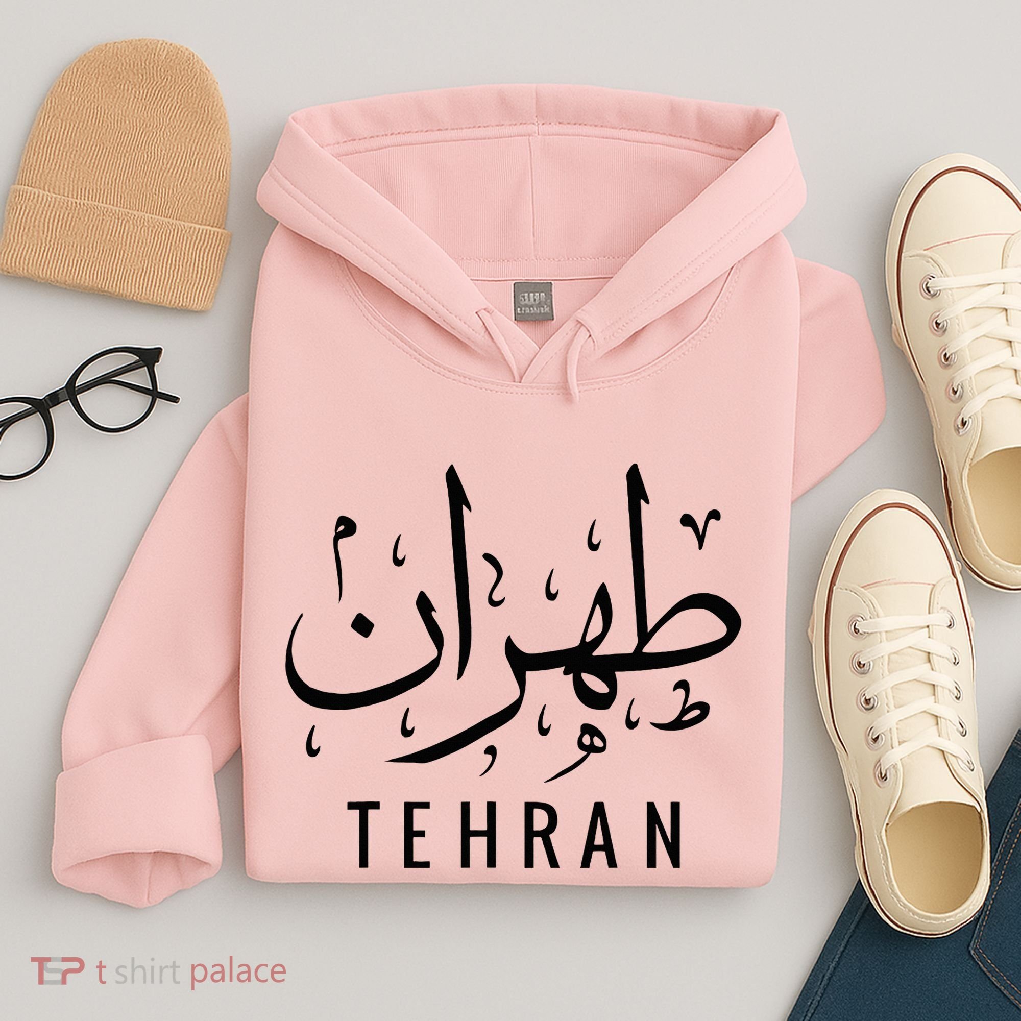 Tehran Iran Persian Calligraphy Farsi Iranian Hoodie