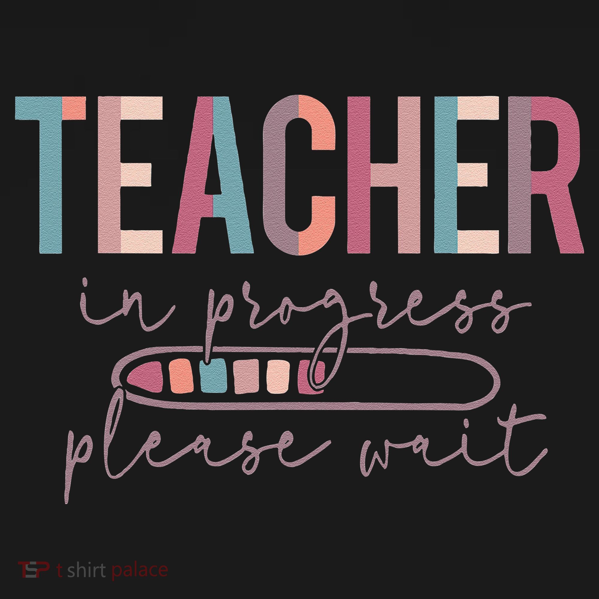 Teacher In Progress Please Wait Future Teacher Women Joke USA-Made Doggie Bandana