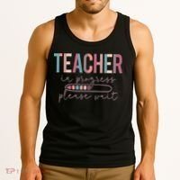 Teacher In Progress Please Wait Future Teacher Women Joke Tank Top thumb 3