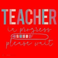 Teacher In Progress Please Wait Future Teacher Women Joke Santa Hat thumb 1