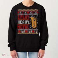 Tuba I Play Heavy Metal Ugly Christmas Cute Gift Women's Sweatshirt thumb 0