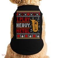 Tuba I Play Heavy Metal Ugly Christmas Cute Gift Doggie Tank thumb 0
