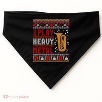 Tuba I Play Heavy Metal Ugly Christmas Cute Gift USA-Made Doggie Bandana thumb 0