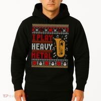 Tuba I Play Heavy Metal Ugly Christmas Cute Gift Hoodie thumb 2