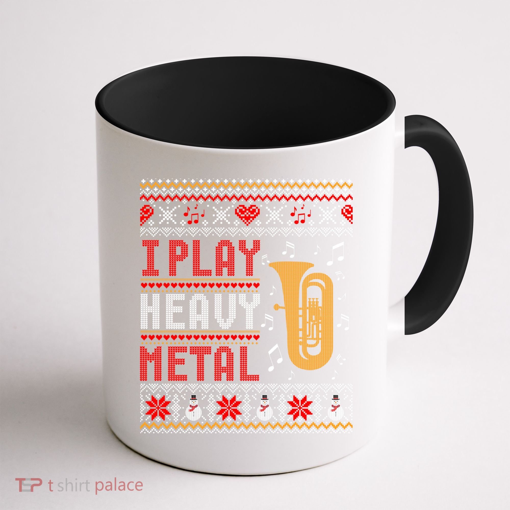 Tuba I Play Heavy Metal Ugly Christmas Cute Gift Coffee Mug