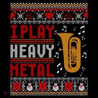 Tuba I Play Heavy Metal Ugly Christmas Cute Gift Coffee Mug thumb 5