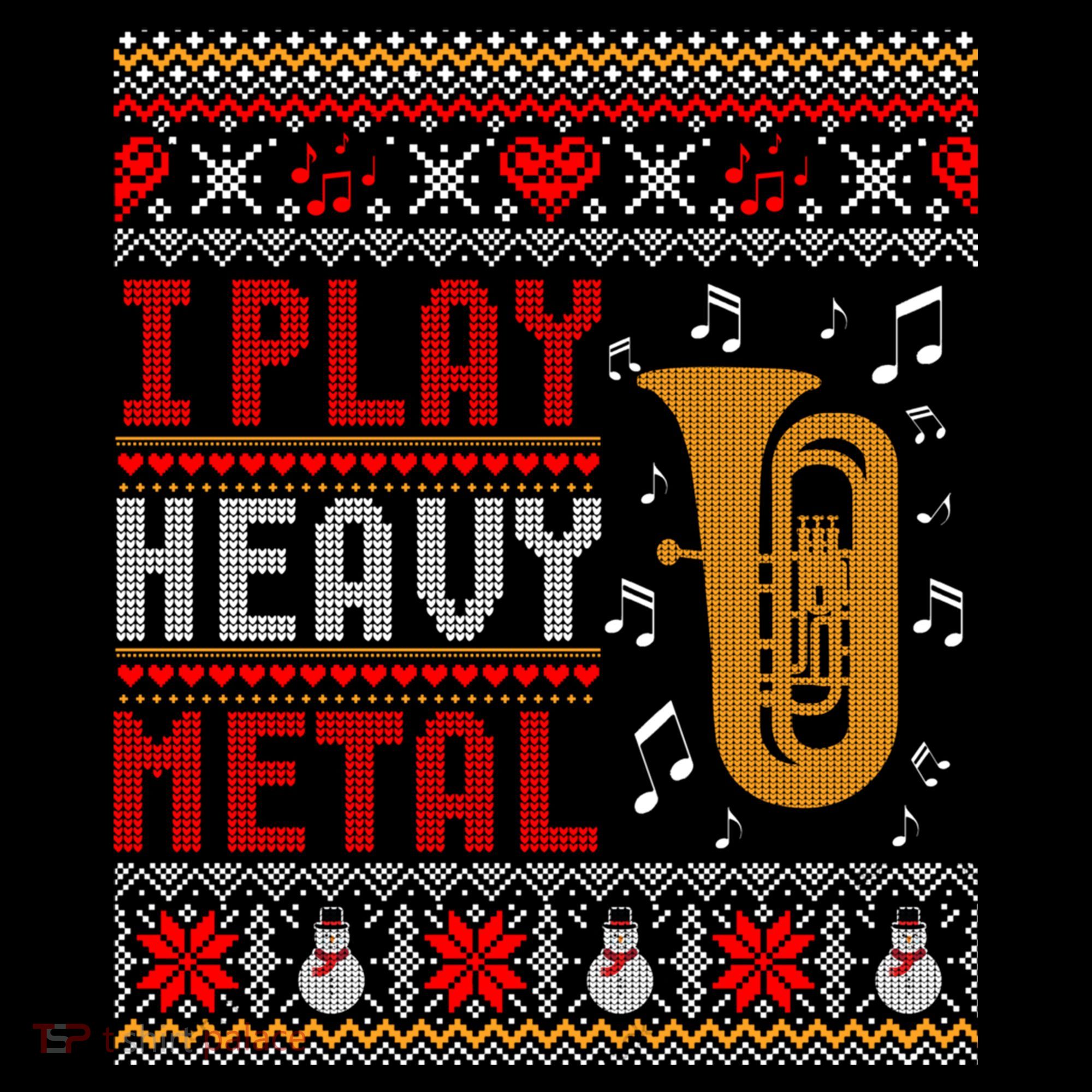 Tuba I Play Heavy Metal Ugly Christmas Cute Gift Coffee Mug