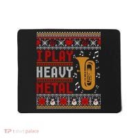 Tuba I Play Heavy Metal Ugly Christmas Cute Gift Mousepad thumb 0