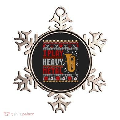 Tuba I Play Heavy Metal Ugly Christmas Cute Gift Ornament