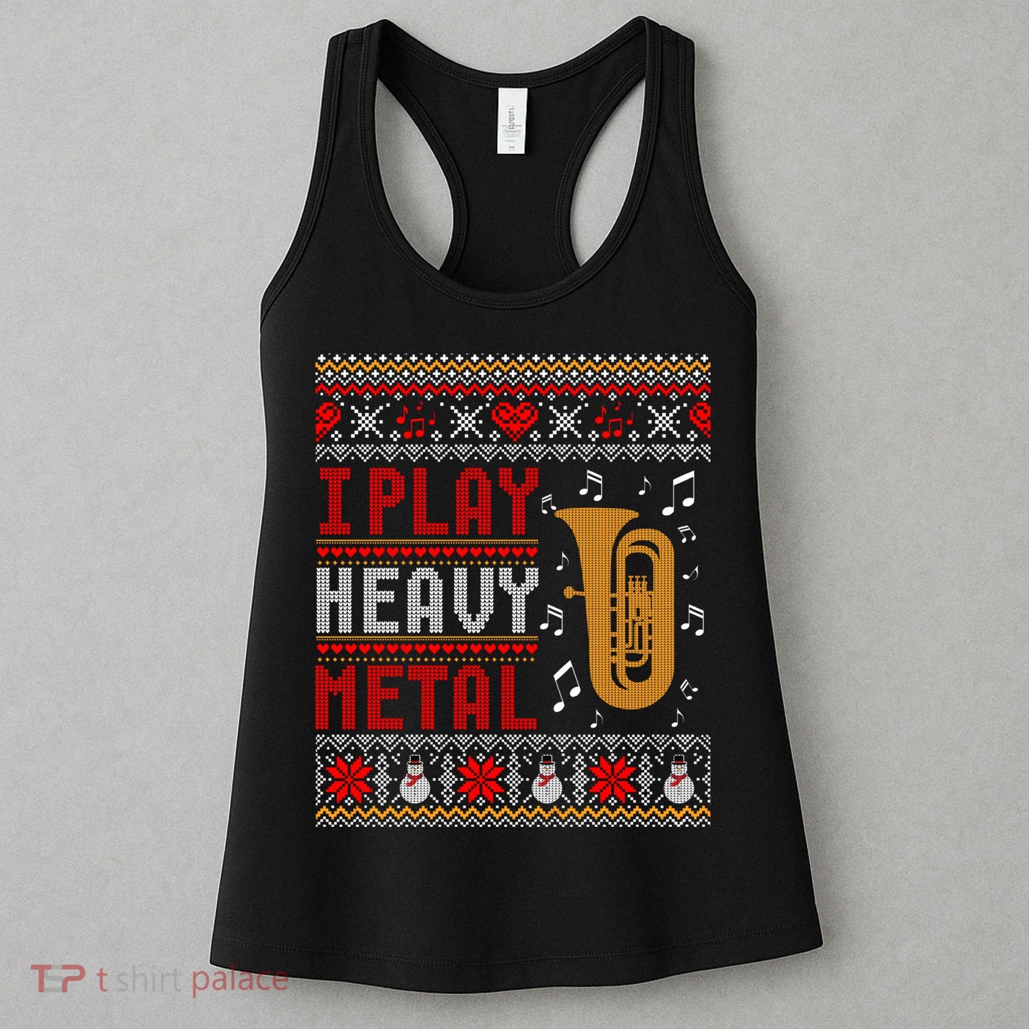 Tuba I Play Heavy Metal Ugly Christmas Cute Gift Women's Tank Top