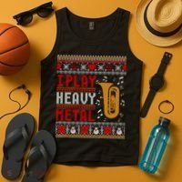 Tuba I Play Heavy Metal Ugly Christmas Cute Gift Tank Top thumb 4