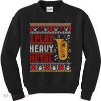 Tuba I Play Heavy Metal Ugly Christmas Cute Gift Kids Sweatshirt thumb 0