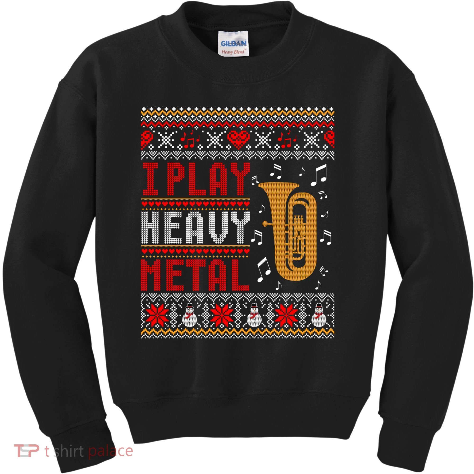 Tuba I Play Heavy Metal Ugly Christmas Cute Gift Kids Sweatshirt