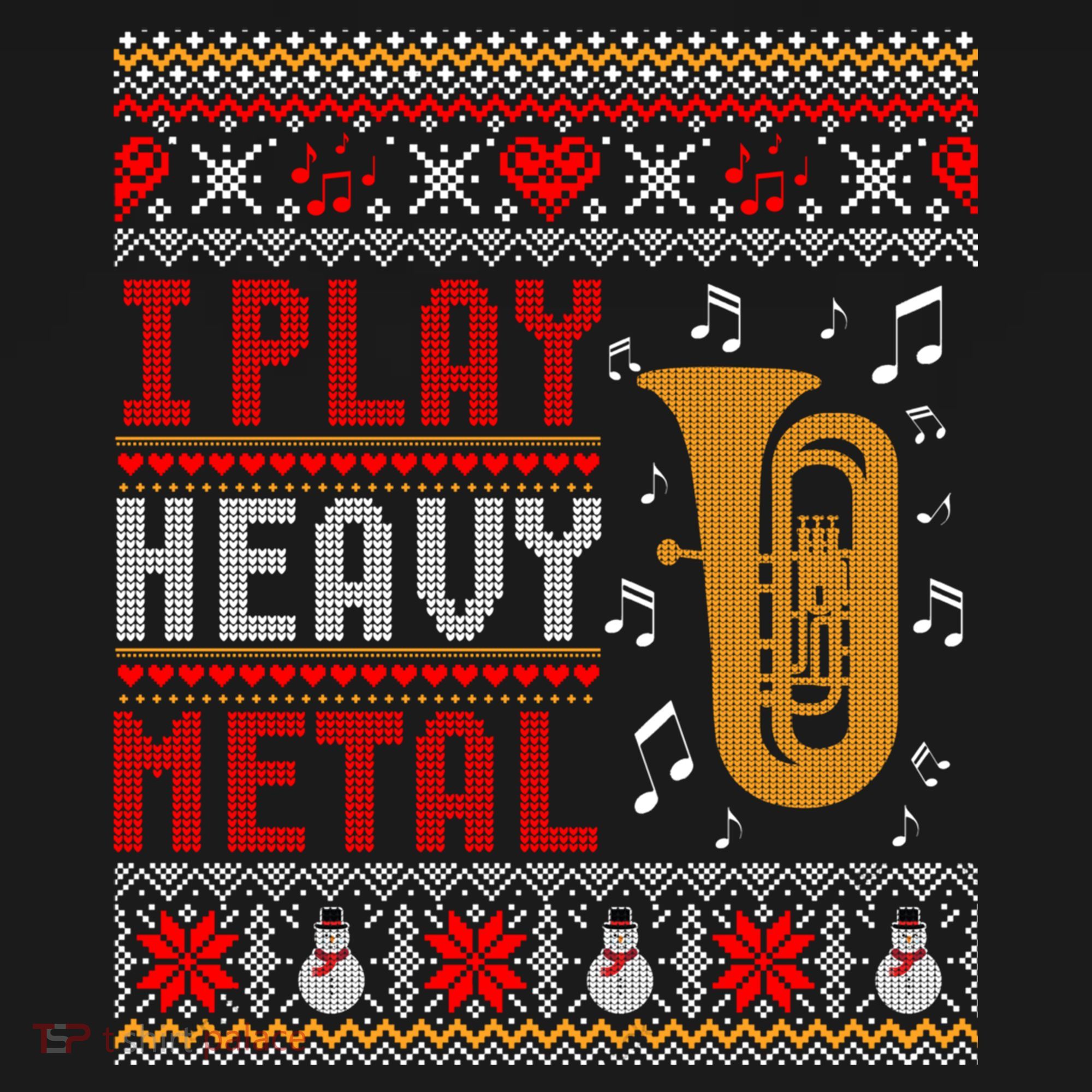 Tuba I Play Heavy Metal Ugly Christmas Cute Gift Kids Sweatshirt