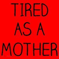 Tired As A Mother Cute Santa Hat thumb 1