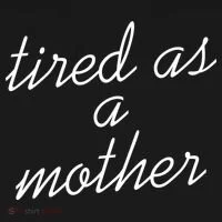 Tired As A Mother Script Logo Women's Hoodie thumb 2