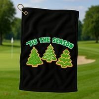 'Tis The Season Cute Funny Christmas Golf Towel thumb 1