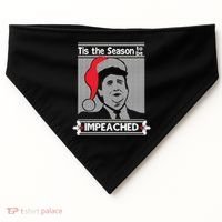 Tis The Season To Be Impeached Ugly Christmas USA-Made Doggie Bandana thumb 0
