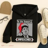 Tis The Season To Be Impeached Ugly Christmas Hoodie thumb 4