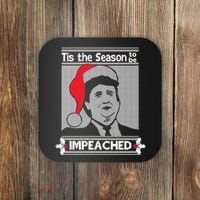 Tis The Season To Be Impeached Ugly Christmas Coaster thumb 0