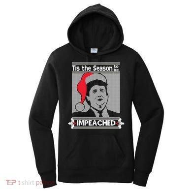 Tis The Season To Be Impeached Ugly Christmas Women's Hoodie