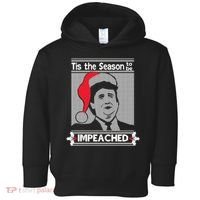 Tis The Season To Be Impeached Ugly Christmas Toddler Hoodie thumb 0