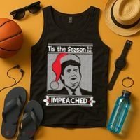 Tis The Season To Be Impeached Ugly Christmas Tank Top thumb 4