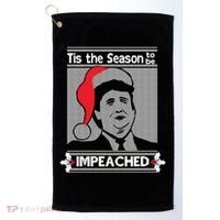 Tis The Season To Be Impeached Ugly Christmas Golf Towel thumb 0