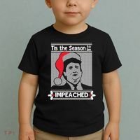 Tis The Season To Be Impeached Ugly Christmas Toddler T-Shirt thumb 2